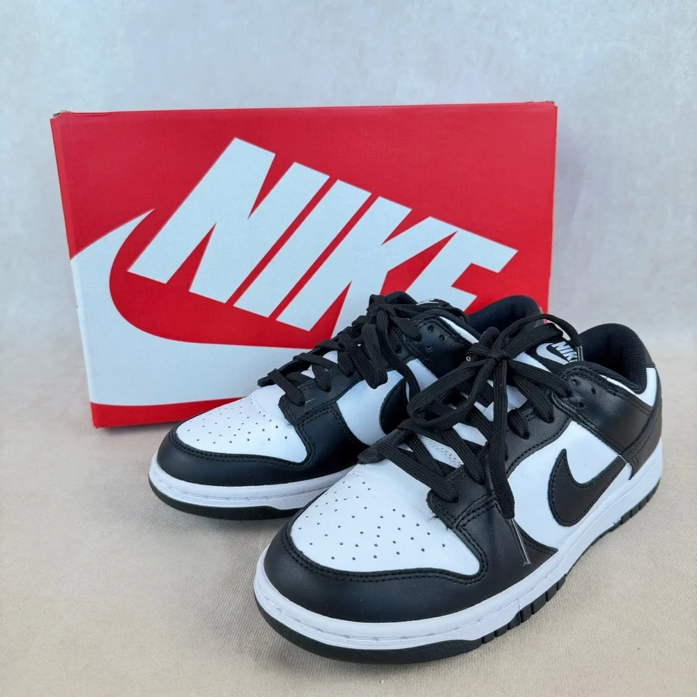 Nike Dunk Low Panda White Black Women’s 8.5 / Men’s 7 DD1503-101 - Picture 2 of 11